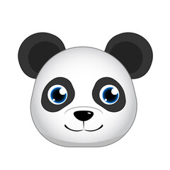 Fototapeta premium Panda image jpg print, baby shower card. hello panda cartoon illustration, greeting card, kids cards for birthday poster or banner, doodle invitation 