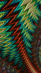 Obraz premium Artistic and imaginative digitally designed abstract 3D fractal background