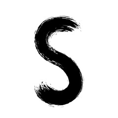 brush stroke alphabet letter
