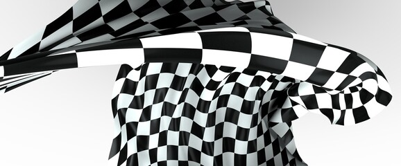 Naklejka premium flag finish race sport 3d champion winner