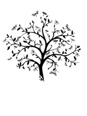 abstract floral background tree design 