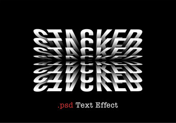 Stacked Text Effect