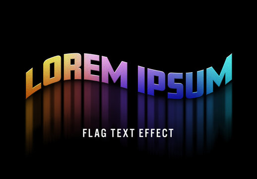 Flag Text Effect