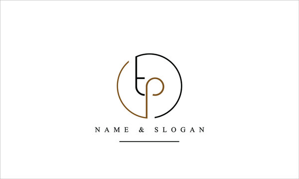 TP, PT, T, P abstract letters logo monogram