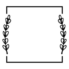 leaves square frame