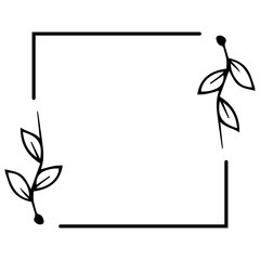 leaves square frame