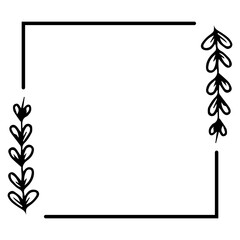 Obraz premium leaves square frame