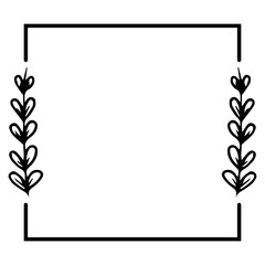 leaves square frame