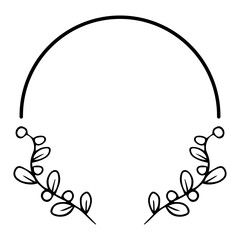 leaves circle frame