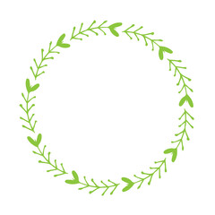 round leaves frame