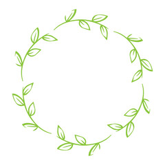 round leaves frame