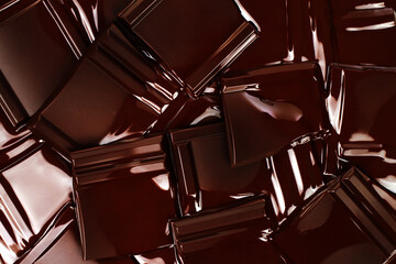 Melted Dark Chocolate Bars background