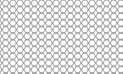 Fototapeta premium small black hexagon repeat pattern with white background colour