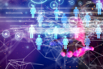 conference Digital Network and data concept 3d