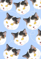 pattern with cats