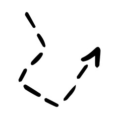 hand drawn dotted arrow