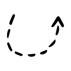hand drawn dotted arrow