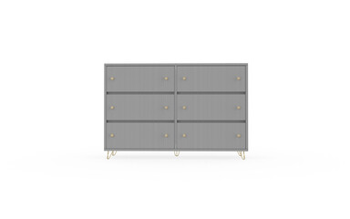 drawer front view without shadow 3d render