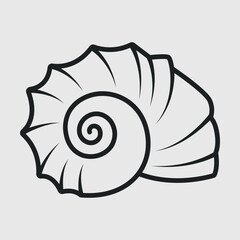Seashell Outline SVG Cut File, Shellfish Svg, Beach Shell Svg, Ocean Animals Svg