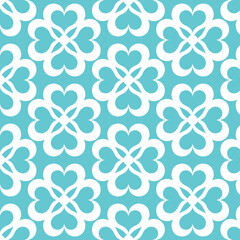 Seamless Background Heart Floral Pattern With Flowers