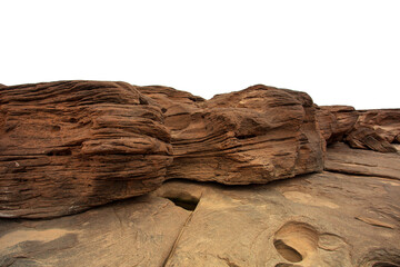 Big stone on a white background,isolated stone on a white background
