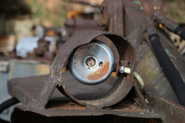 Detail von einem Mienen Fahrzeug von einer Silbermine im Schwarzwald