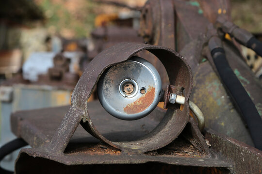 Detail von einem Mienen Fahrzeug von einer Silbermine im Schwarzwald