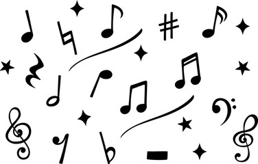手書きの音符いろいろセット
