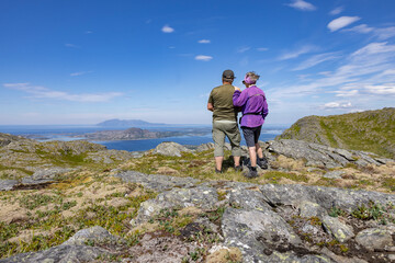 Obraz premium Hike to Mardal mountain in Soemna , Northern Norway- Europe