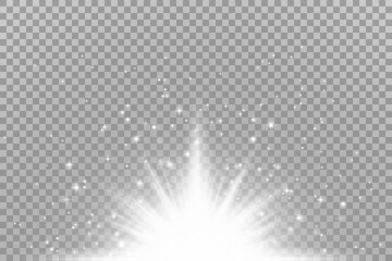 Vector transparent sunlight special lens flare light effect. PNG. Stars ligh. Bom light. Vector illustration	
