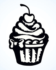 Cake. Vector drawing