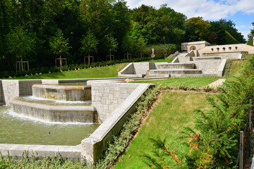 Hauts-de-Seine, France. A canal in the gardens of Sceaux Park. August 24, 2021.