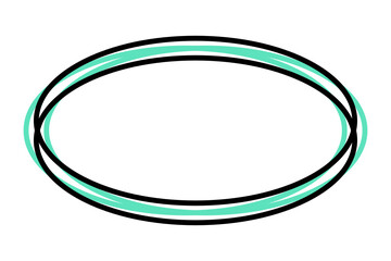 colorful oval frame
