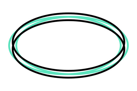 colorful oval frame
