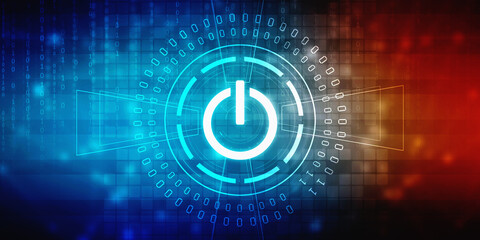 2d rendering power symbol illustration