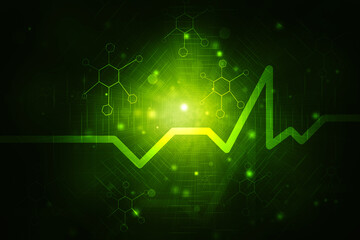 Cardiogram concept -2D rendering illustration