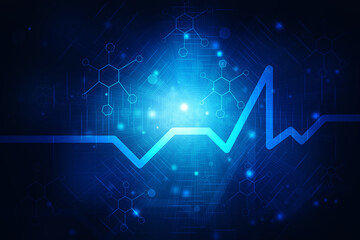 Cardiogram concept -2D rendering illustration