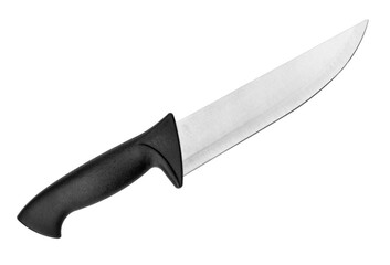 Isolated kitchen knife. Knife on a white background.