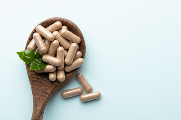 Alternative Medicine. Dietary supplements, vitamins and minerals for vegans and vegetarians.