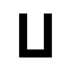 black alphabet letter font