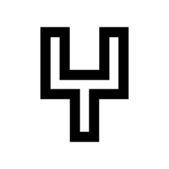 black alphabet letter font