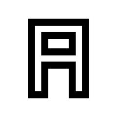 black alphabet letter font