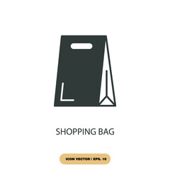 shopping bag icons  symbol vector elements for infographic web