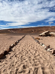 Fototapeta na wymiar Desierto de Atacama norte de Chile