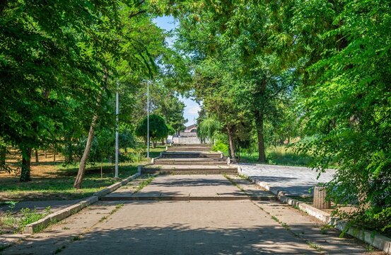 Alleys of the Dyukovsky park in Odessa, Ukraine