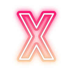 Obraz premium gradient neon alphabet letter font