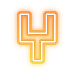 Obraz premium gradient neon alphabet letter font