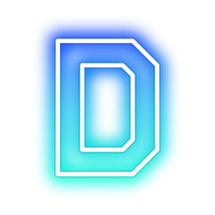 gradient neon alphabet letter font