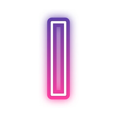 gradient neon alphabet letter font