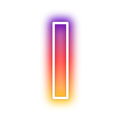 gradient neon alphabet letter font